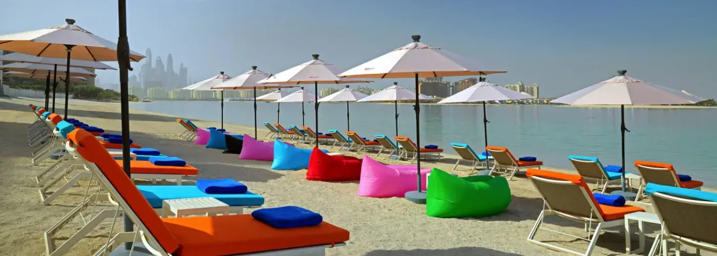 private Beach view of Aloft Palm Jumeirah Dubai